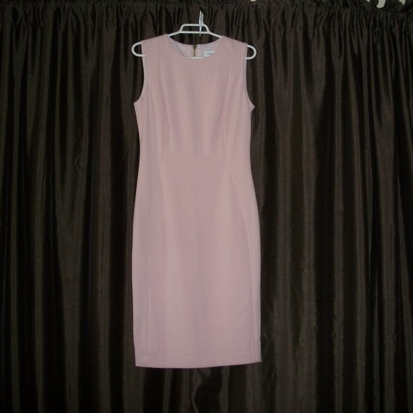 NWT Calvin Klein Light Rose Sleeveles Dress - Picture 1 of 13